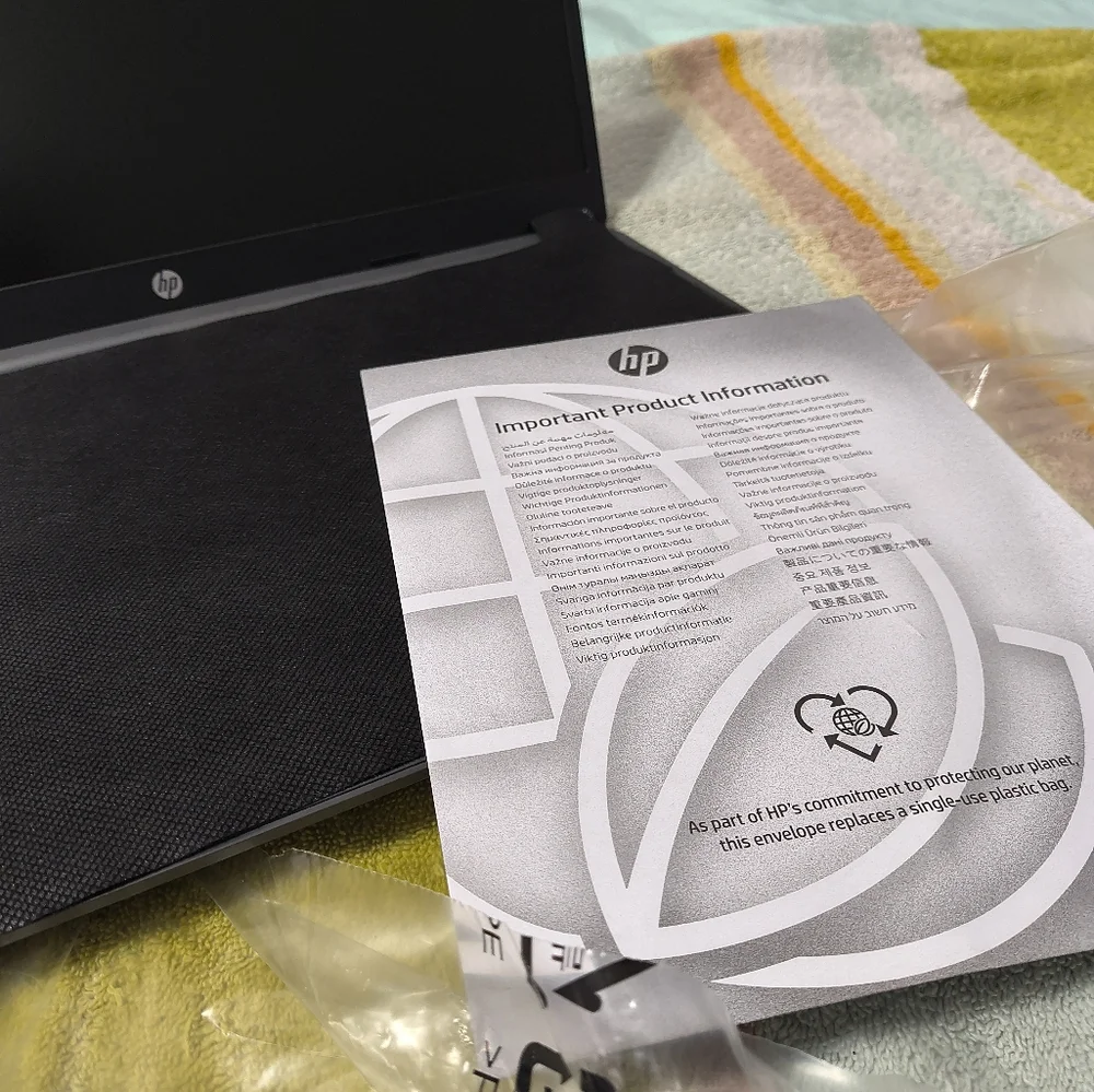 Brand new HP laptop never been used color black